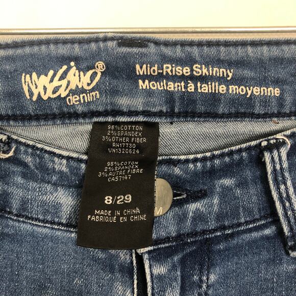 Mossimo Mid-Rise Skinny Tie-Dye Distressed Jeans 8/29 - Picture 3 of 12